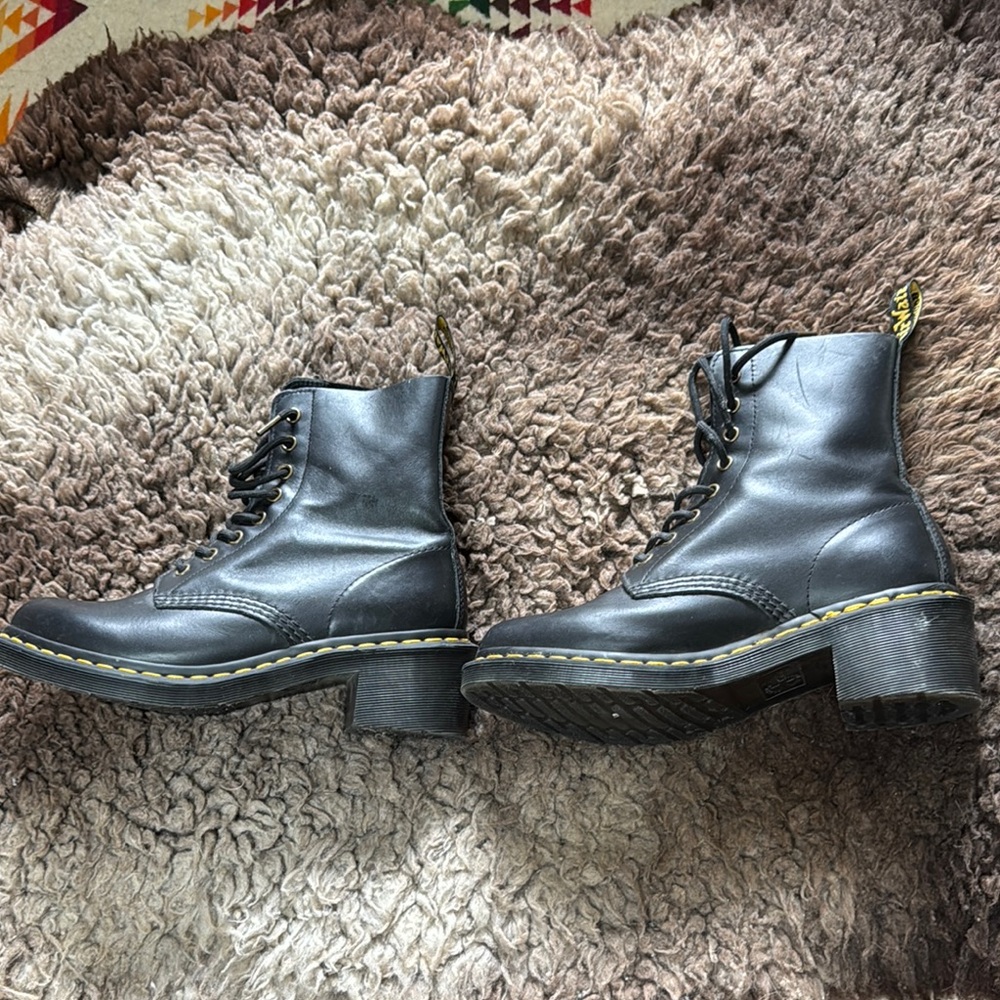 Dr. Martens Black Leather Women's Boots